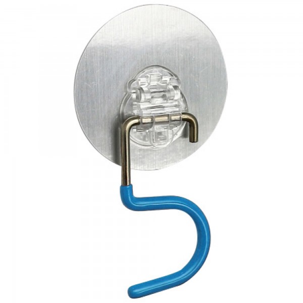 Sujetaescobas pleg. inox adhes.reutiliz.