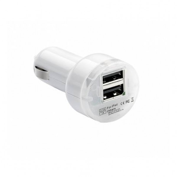Cargador doble usb de 2.1ma "pulse mobile pro" de color blanco.carga superrápida tablets y smartphones
