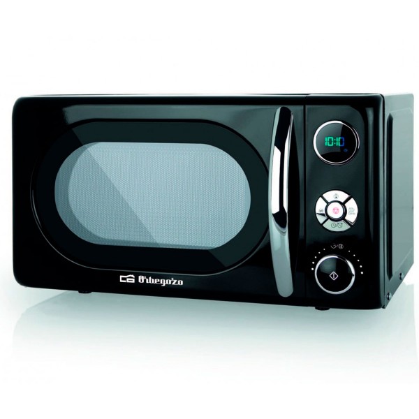 Orbegozo mig2044 microondas de 700w digital con grill de 20 litros de capacidad y diseño en negro