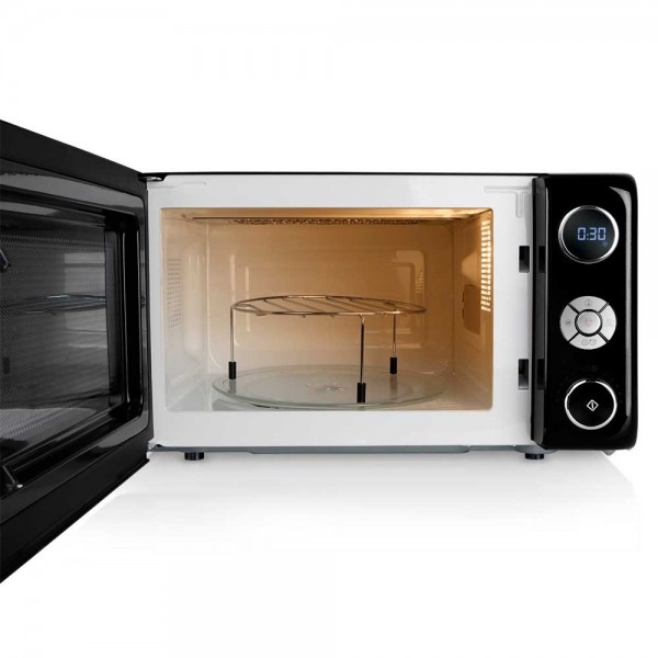 Orbegozo mig2044 microondas de 700w digital con grill de 20 litros de capacidad y diseño en negro