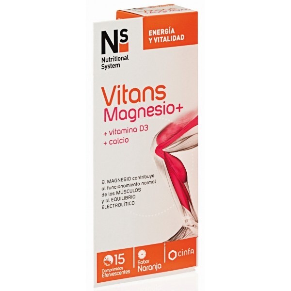 Ns Vitans Magnesio Sabor Naranja 15 Comps Eferve