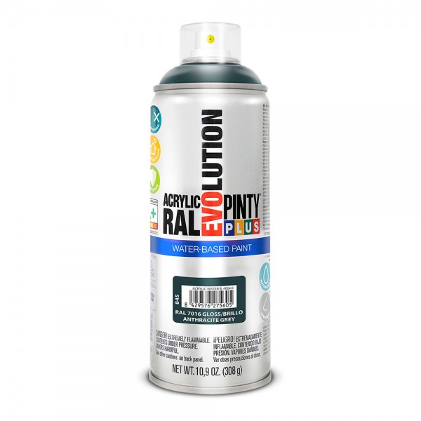Pintura en spray pintyplus evolution water-based 520cc ral 7016 gris antracita