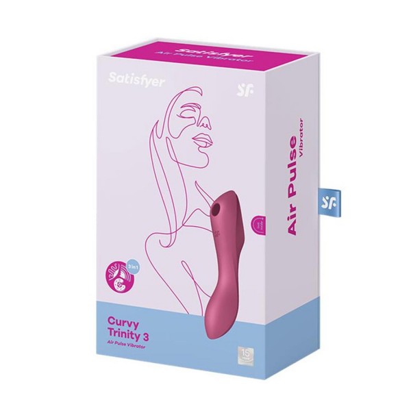 Satisfyer curvy trinity 3 vibrador de aire rojo 1un