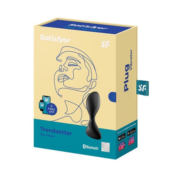 Satisfyer trendsetter plug vibrator negro negro con app 1un