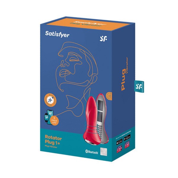Satisfyer rotator plug 1+ plug vibrator rojo 1un