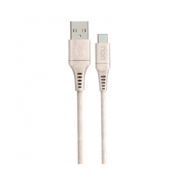 Dcu cable microusb a usb-a paja de trigo eco friendly 1.5m