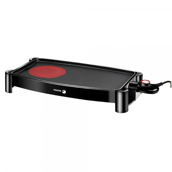 Plancha antiadherente 2200 w con hot zone fagor 54 x 27 x 9 cm