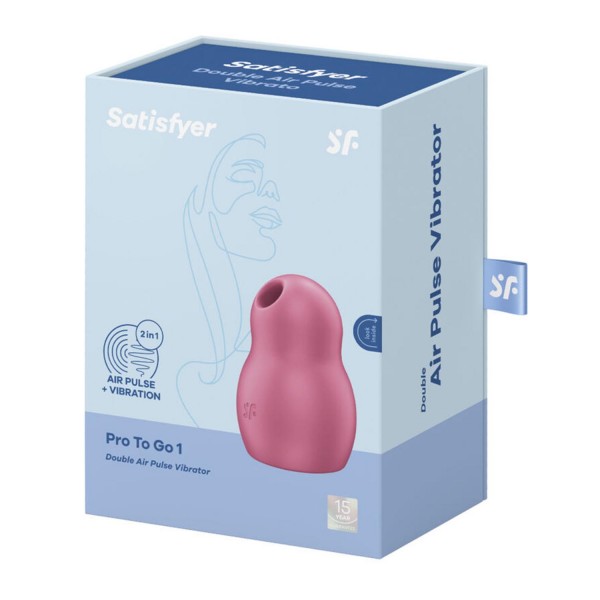 Satisfyer pro to go 1 vibrador doble air pulse rojo 1un