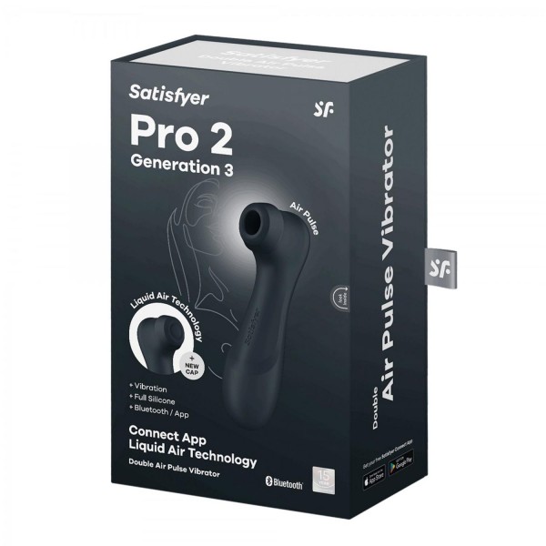 Satisfyer pro2 vibrador de aire doble generation 3 negro negro con app 1un