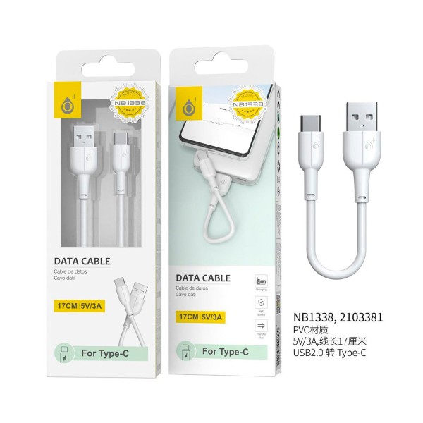 Jc nb1338 blanco / cable usb-c (m) a usb-a (m) 17cm