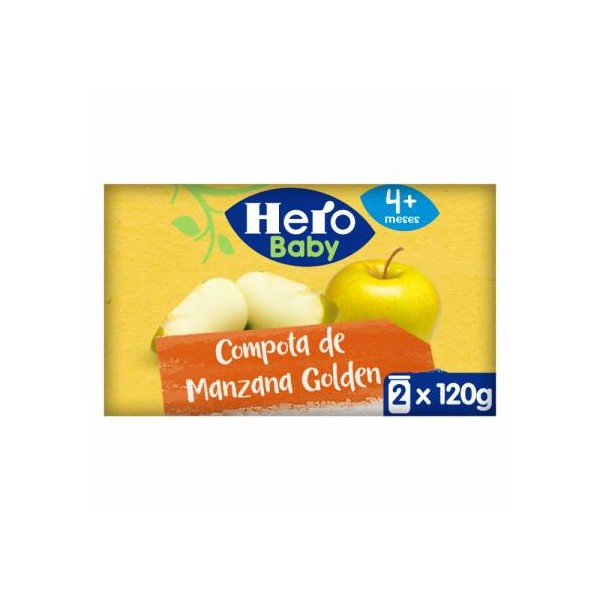 Hero Baby Compota De Manzana Golden 4 Meses 120g