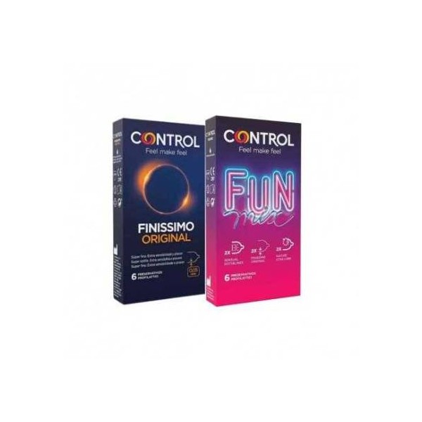 Control Preservativos Finissimo 6 + Fun Mix 6 Unidades Promo