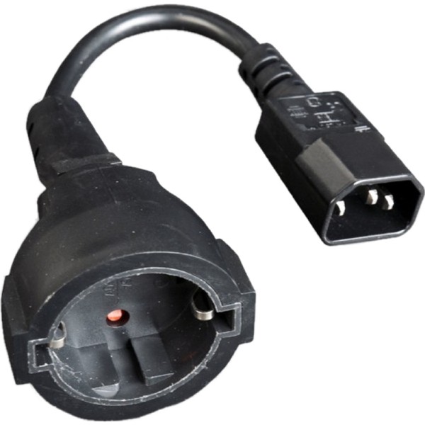 Gembird cable alimentación adap. c14(m) a schuko(h